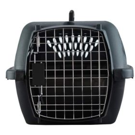 Aspen Pet Porter Heavy Duty Pet Carrier Storm Gray and Black