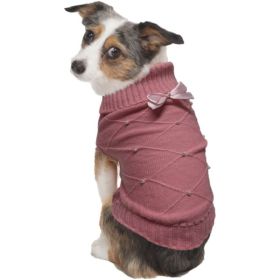 Fashion Pet Flirty Pearl Dog Sweater Pink (Option: X Small)