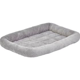 MidWest Quiet Time Deluxe Diamond Stitch Pet Bed Gray for Dogs (Option: X Large)