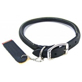 Circle T Pet Leather Round Collar Black (Option: 16" Neck)