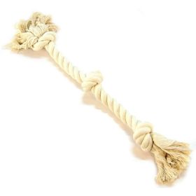 Flossy Chews 3 Knot Tug Toy Rope for Dogs (Option: Medium (20" Long))