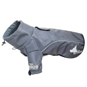 Dog Helios Extreme Softshell Performance Fleece Dog Coat (Color: grey, size: large)