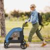 4 Wheels Extra Large Dog Stroller Foldable Pet Stroller with Dual Entry